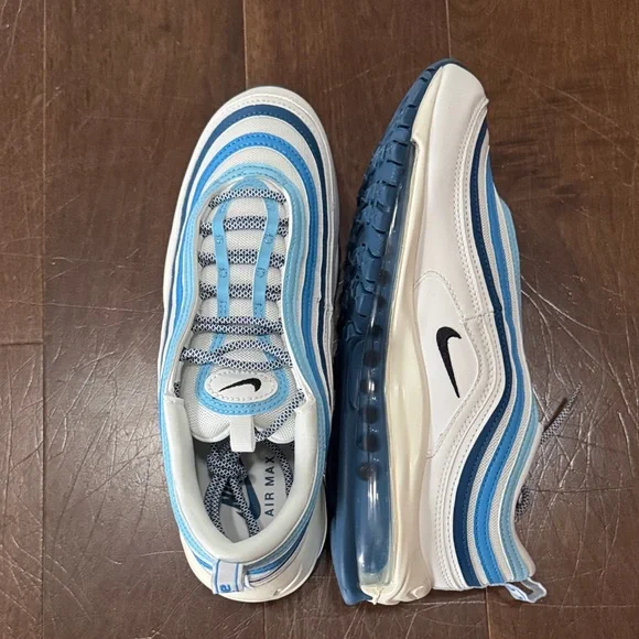 Nike Air Max 97 Sneakers in Blue and White - Picture 1 of 4